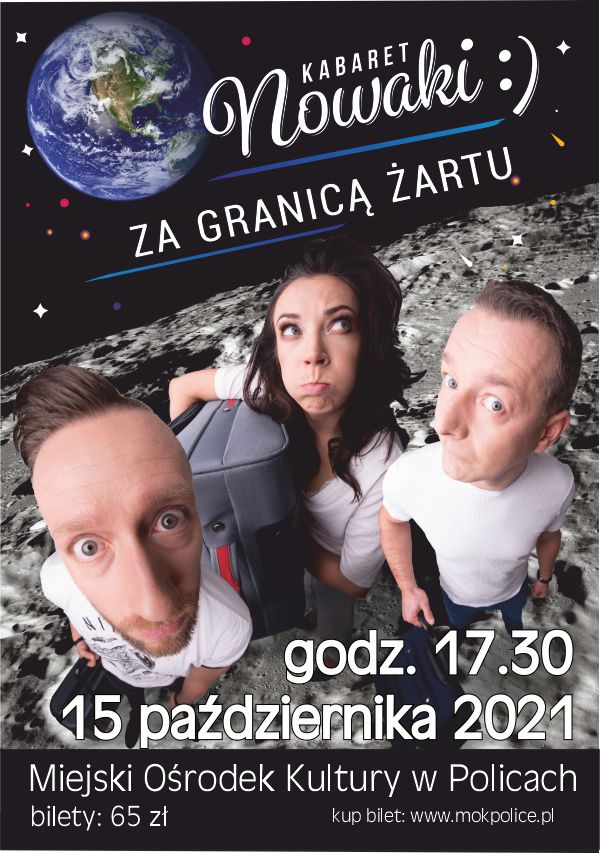 Plakat zapowiadający występ kabaretu Nowaki